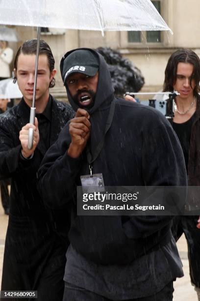 Ye attends the Givenchy Womenswear Spring/Summer 2023 show as part of Paris Fashion Week on October 02, 2022 in Paris, France.
