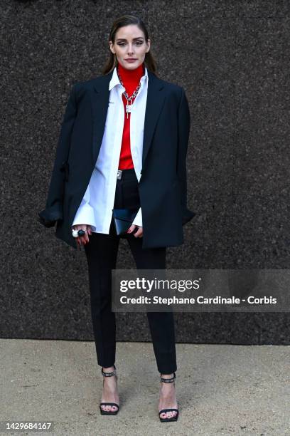 Olivia Palermo attends the Givenchy Womenswear Spring/Summer 2023 show as part of Paris Fashion Week on October 02, 2022 in Paris, France.