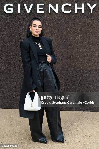 Camélia Jordana attends the Givenchy Womenswear Spring/Summer 2023 show as part of Paris Fashion Week on October 02, 2022 in Paris, France.