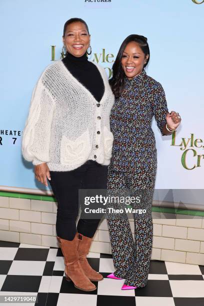 Queen Latifah and Eboni Nichols attend "Lyle, Lyle, Crocodile" World Premiere at AMC Lincoln Square Theater on October 02, 2022 in New York City.