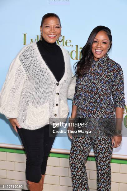 Queen Latifah and Eboni Nichols attend "Lyle, Lyle, Crocodile" World Premiere at AMC Lincoln Square Theater on October 02, 2022 in New York City.