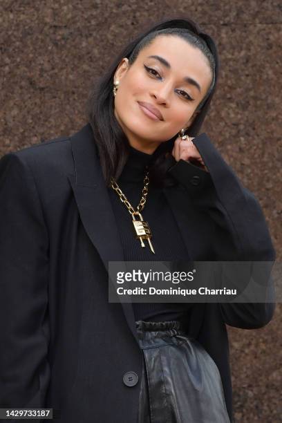 Camelia Jordana attends the Givenchy Womenswear Spring/Summer 2023 show as part of Paris Fashion Week on October 02, 2022 in Paris, France.