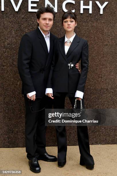 Nicola Peltz and Brooklyn Beckham attend the Givenchy Womenswear Spring/Summer 2023 show as part of Paris Fashion Week on October 02, 2022 in Paris,...