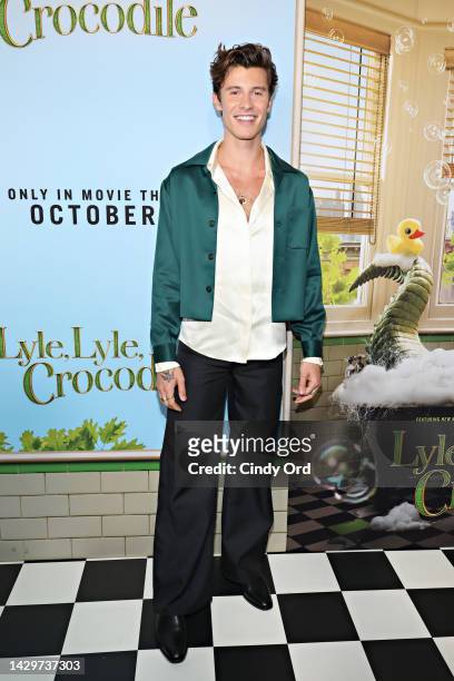 Shawn Mendes attends "Lyle, Lyle, Crocodile" World Premiere at AMC Lincoln Square Theater on October 02, 2022 in New York City.