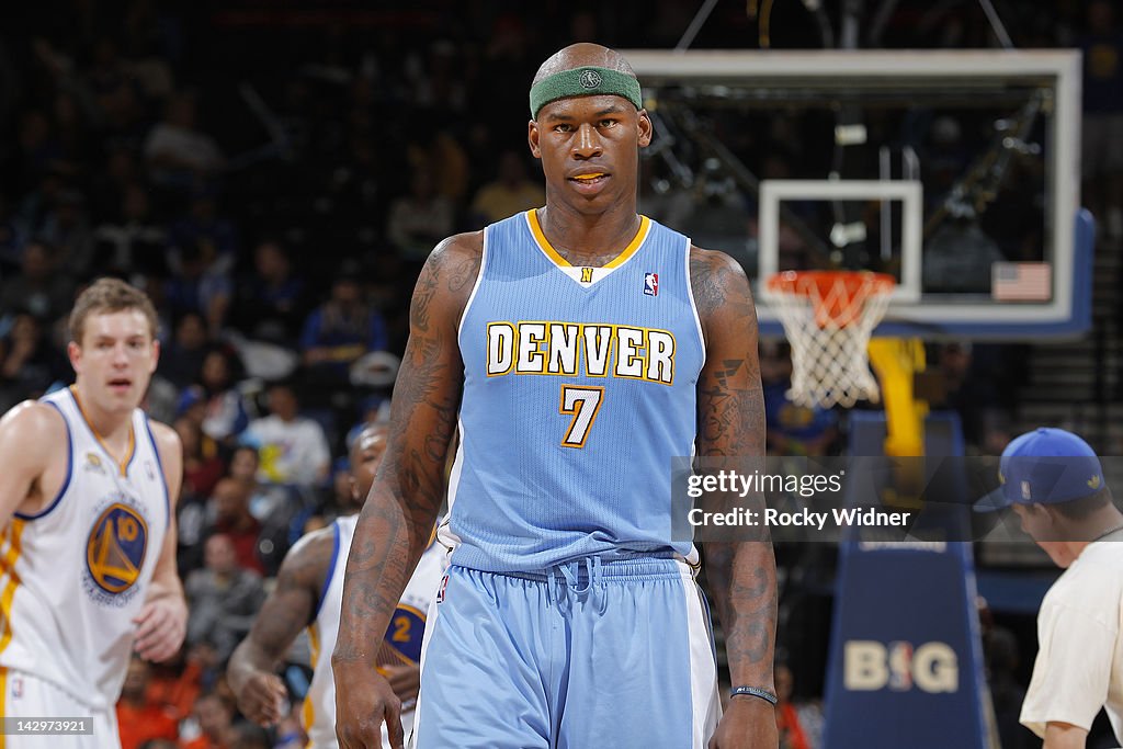 Al Harrington of the Denver Nuggets heads to the free throw line... News Photo Getty Images