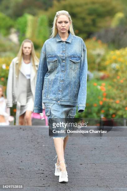 Gigi Hadid walks the runway during the Givenchy Womenswear Spring/Summer 2023 show as part of Paris Fashion Week on October 02, 2022 in Paris, France.