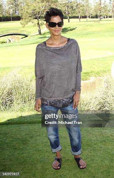 Halle Berry attends her 4th Annual Celebrity Golf Classic held at Wilshire Country Club on April 16, 2012 in Los Angeles, California.