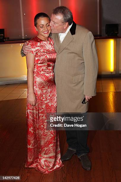 Jaime Winstone and Ray Winstone attend the premiere of Elfie Hopkins at The Vue West End on April 16, 2012 in London, England.