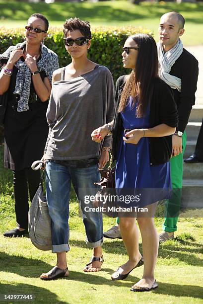 Halle Berry attends her 4th Annual Celebrity Golf Classic held at Wilshire Country Club on April 16, 2012 in Los Angeles, California.