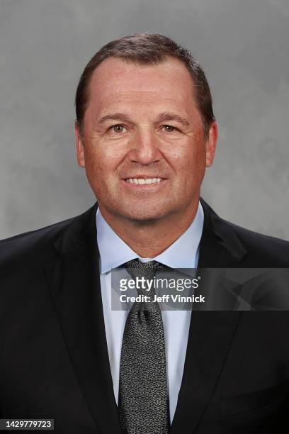 Assistant General Manager Derek Clancey of the Vancouver Canucks poses for his official headshot for the 2022-2023 season on September 21, 2022 at...