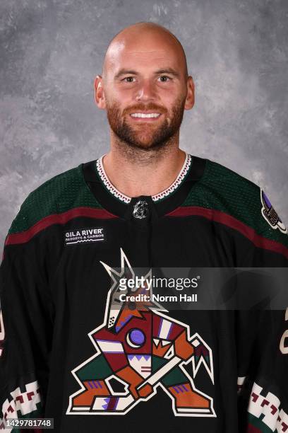 Zack Kassian of the Arizona Coyotes poses for his official headshot for the 2022-2023 season at The Westin Kierland Resort & Spa on September 21,...