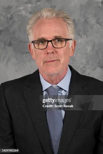 Craig MacTavish of the St. Louis Blues poses for his official headshot for the 2022-2023 season on September 22, 2022 at the Centene Community Ice...