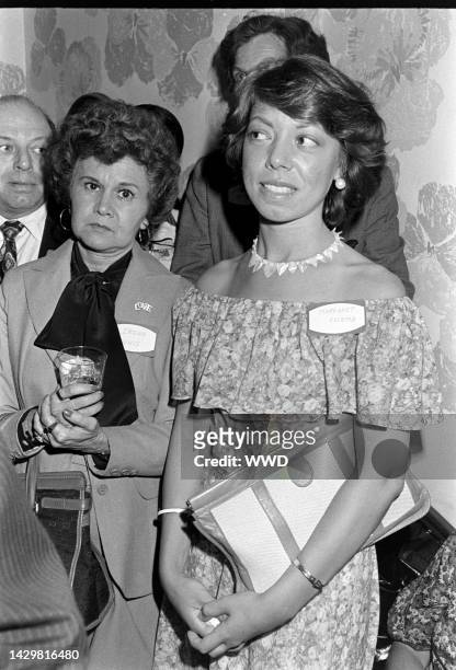 Margaret Cuomo attends a party at the New York City home of Arthur M. Schlesinger Jr. On June 14, 1977.
