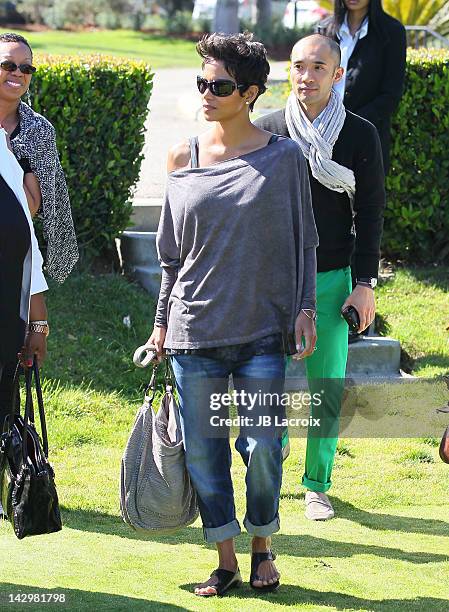 Halle Berry attends the 4th Annual Halle Berry Celebrity Golf Classic held at Wilshire Country Club on April 16, 2012 in Los Angeles, California.