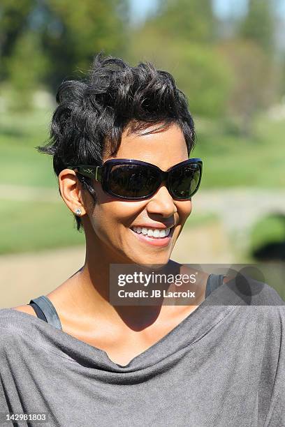 Halle Berry attends the 4th Annual Halle Berry Celebrity Golf Classic held at Wilshire Country Club on April 16, 2012 in Los Angeles, California.