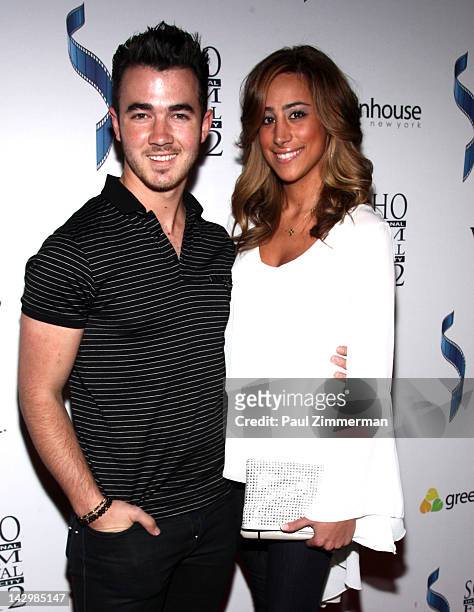 Kevin Jonas and Danielle Deleasa attend the "Forgetting The Girl" premiere during the 2012 Soho International Film festival at Landmark Sunshine...