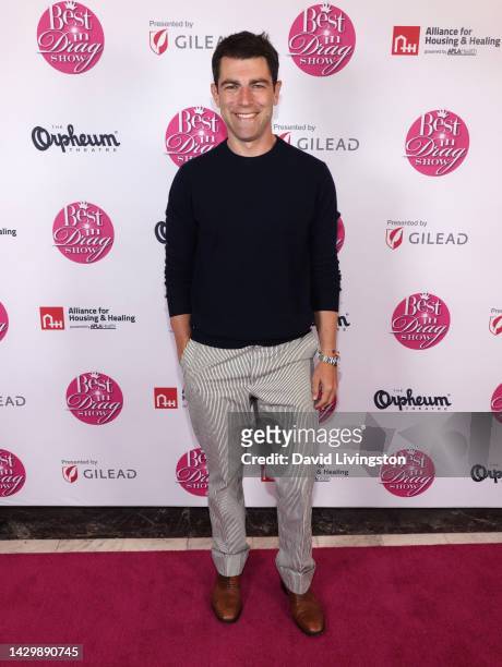 Max Greenfield attends the Best in Drag Show at The Orpheum Theatre on October 02, 2022 in Los Angeles, California.