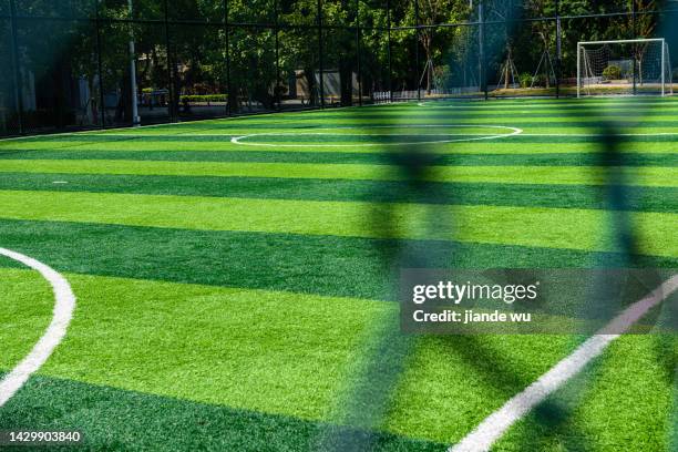 a corner of the football field - soccer field outline stock pictures, royalty-free photos & images