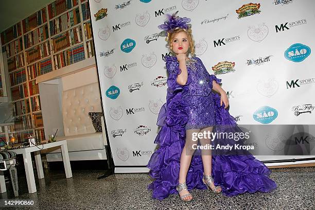 Eden Wood attends the "Eden's World" premiere party at Room Fifty5 at Dream Midtown on April 16, 2012 in New York City.