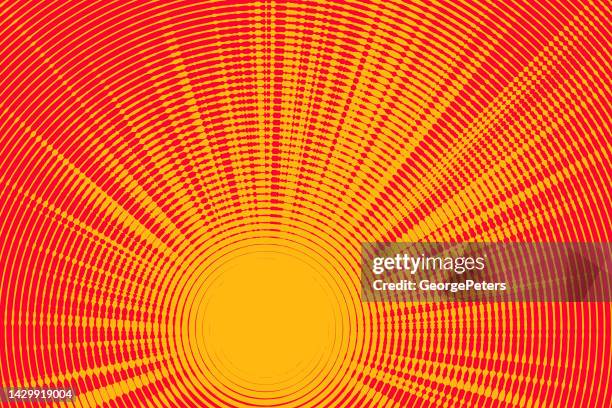 stockillustraties, clipart, cartoons en iconen met sunburst background with zoom effect - perzikkleurig