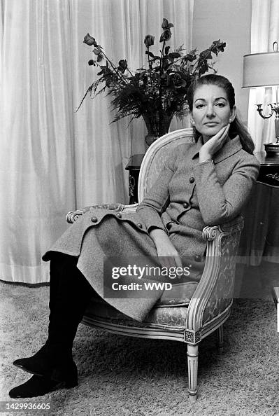 Opera singer Maria Callas poses for portraits during an interview on ...