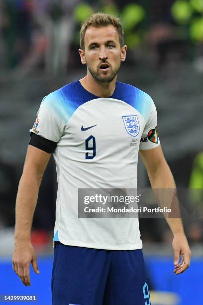 The England player Harry Kane during the match Italy-England at the Giuseppe Meazza stadium. Milan , September 23rd, 2022