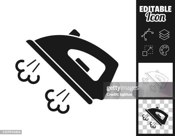 steam iron. icon for design. easily editable - steam transparent background stock illustrations