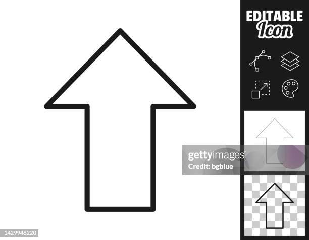 up arrow. icon for design. easily editable - up arrow stock illustrations