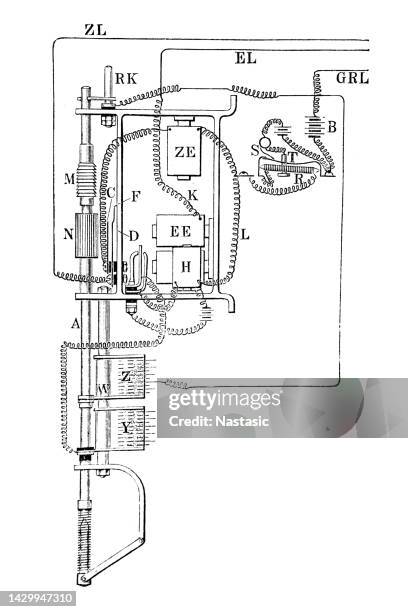 automatic telephone switch from strowger - alexander graham bell stock illustrations