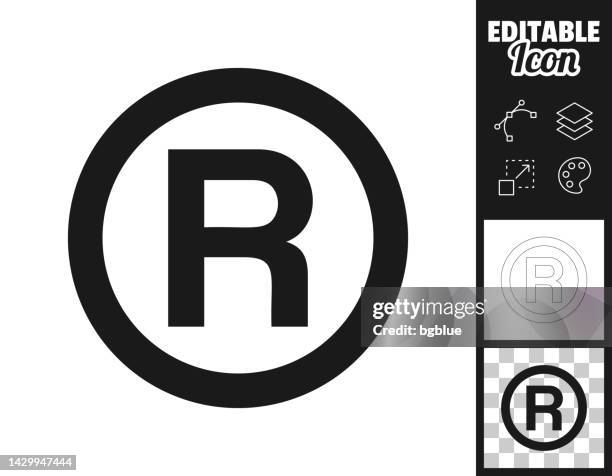 illustrations, cliparts, dessins animés et icônes de marque déposée. icône pour le design. facilement modifiable - propriété intellectuelle