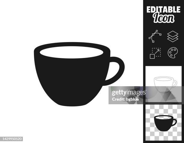 ilustraciones, imágenes clip art, dibujos animados e iconos de stock de taza. icono para el diseño. fácilmente editable - taza de té
