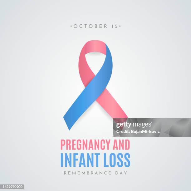 pregnancy and infant loss remembrance day poster, october 15. vector - loss prevention stock illustrations