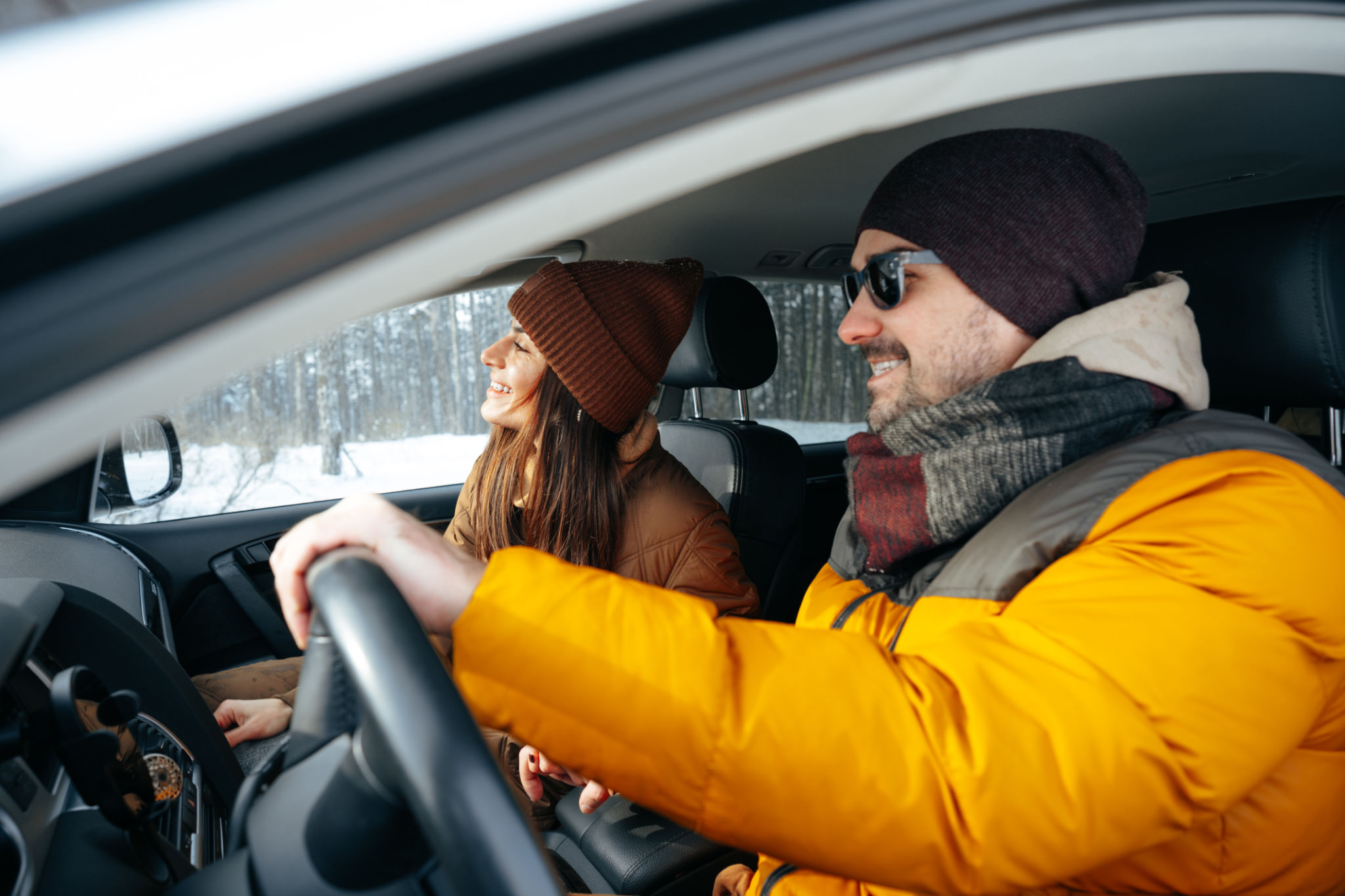 car driving winter