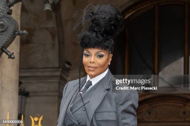 Janet Jackson attends the Thom Browne Womenswear Spring/Summer 2023 show as part of Paris Fashion Week on October 03, 2022 in Paris, France.