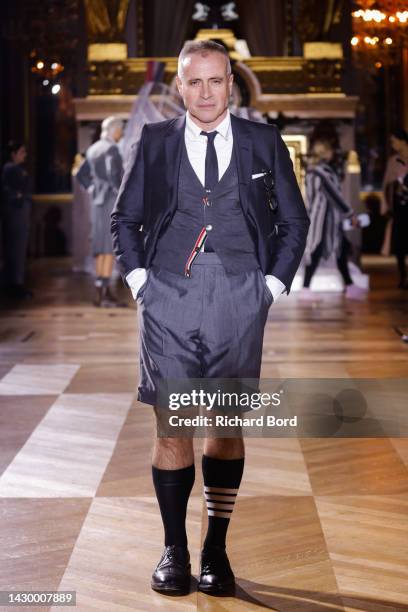 DesignerThom Browne poses for a portrait before the Thom Browne Womenswear Spring/Summer 2023 show as part of Paris Fashion Week at Palais Garnier on...
