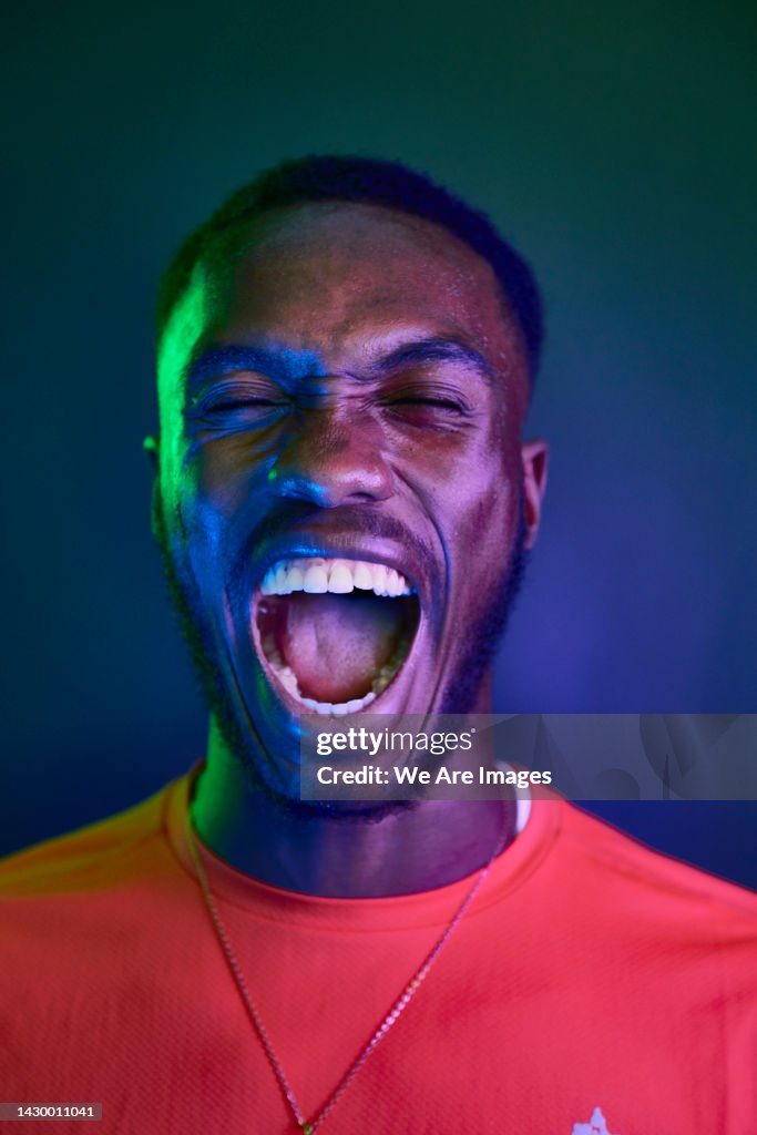 Man shouting