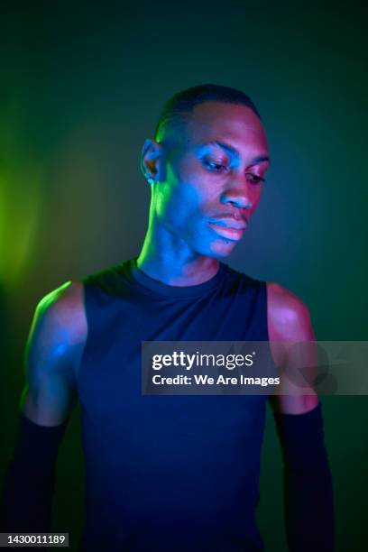 portrait of sportsperson - gel effect lighting stock pictures, royalty-free photos & images