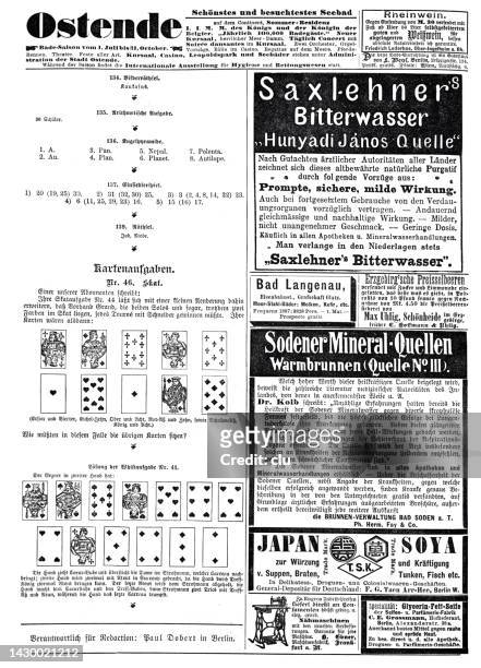 ilustraciones, imágenes clip art, dibujos animados e iconos de stock de anuncios en una revista alemana de 1888 - marmalade