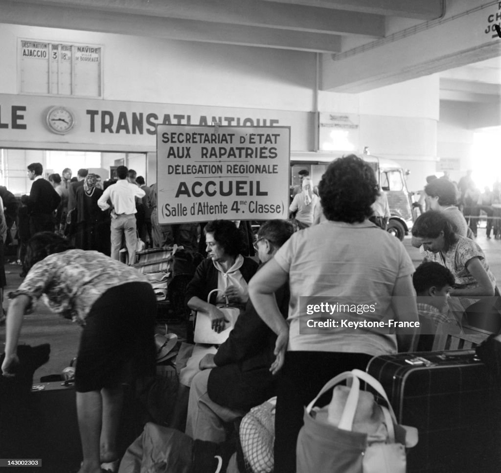 Repatriated People From Algeria Arrive In Marseille In 1962