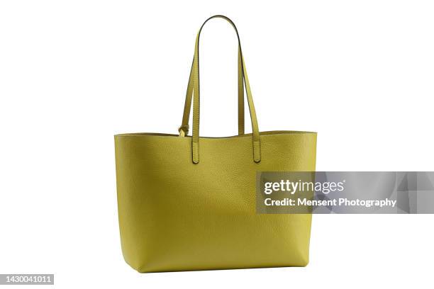 luxury leather women's handbag isolated on white background - sac à main fond blanc photos et images de collection