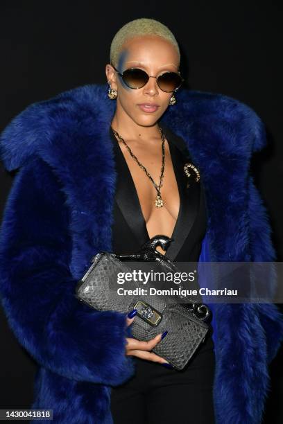 Doja Cat attends the Lanvin Womenswear Spring/Summer 2023 show as part of Paris Fashion Week on October 03, 2022 in Paris, France.