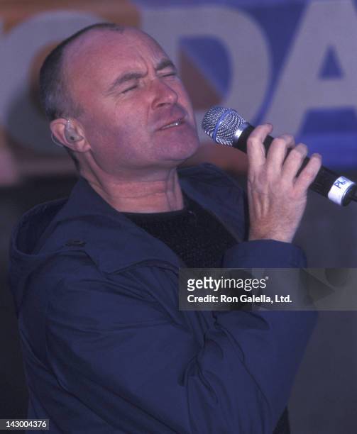 Phil Collins attends the taping of "Today Show" on November 15, 2002 at Rockefeller Plaza in New York City.