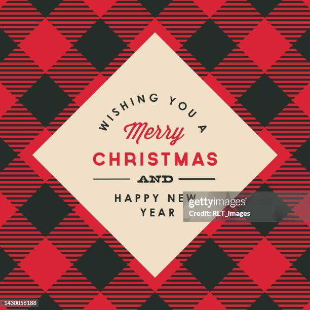 Red and Black Christmas Buffalo Plaid Lumberjack Holiday/Christmas Deluxe-  Gift Wrap Wrapping Paper with Gift Tags and Bows