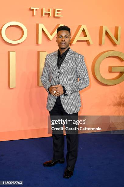 John Boyega attends "The Woman King" UK Gala Screening at Odeon Luxe Leicester Square on October 03, 2022 in London, England.