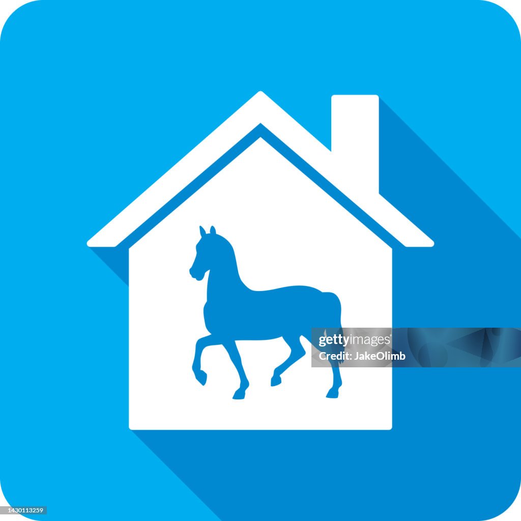 Silhouette de l’icône du cheval de maison