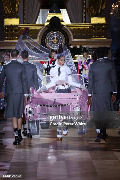 Rodriguez walks the runway during the Thom Browne Womenswear Spring/Summer 2023 show as part of Paris Fashion Week on October 03, 2022 in Paris,...