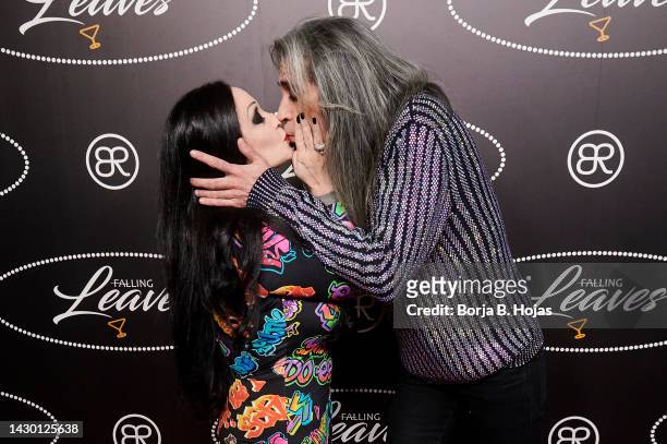 Alaska and Mario Vaquerizo attend the "Falling Leaves" inauguration at Bingo Roma on October 03, 2022 in Madrid, Spain.