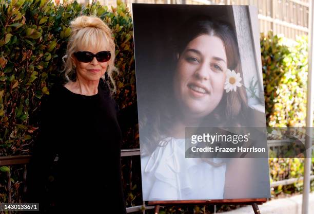 Michelle Phillips attends the star ceremony for "Mama" Cass Elliott honored with a star on the Hollywood Walk of Fame posthumously on October 03,...