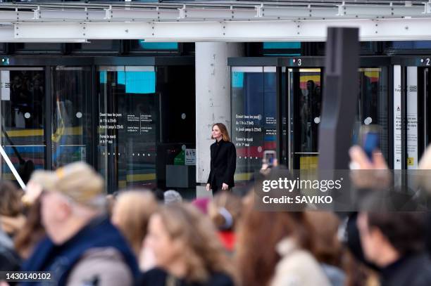 Fashion designer Stella McCartney walks the runway during the Stella McCartney Ready to Wear Spring/Summer 2023 fashion show as part of the Paris...