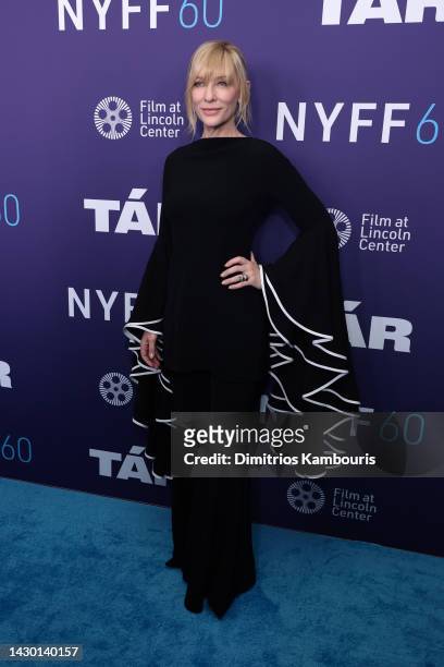 Cate Blanchett attends the "TÁR" red carpet event during the 60th New York Film Festival at Alice Tully Hall, Lincoln Center on October 03, 2022 in...
